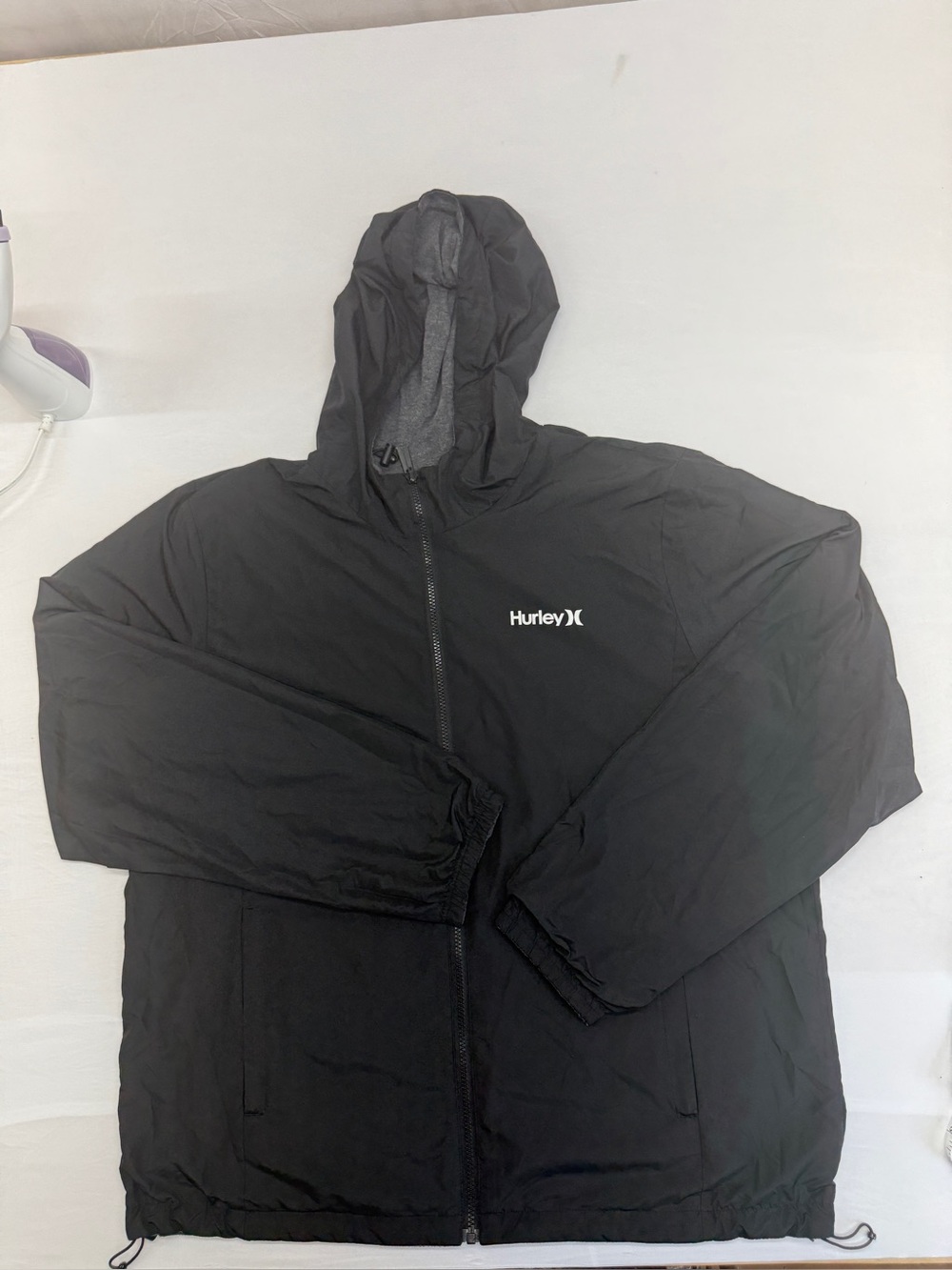 Hurley Black Hooded Windbreaker Jacket